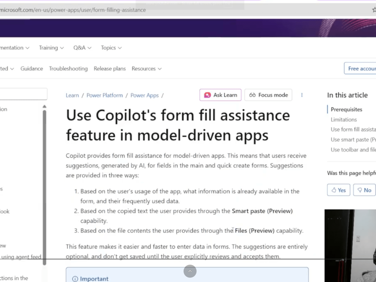 Accelerating Data Entry with Copilot Form-Fill Assistance in Model-Driven&nbsp;Apps